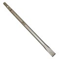 Superior Steel 1 Inch Flat Chisel Round Hex/ Spline Hammer Shank 18 Inch Long SC8812